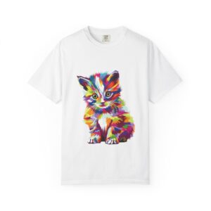colorful pop art kitten t shirt